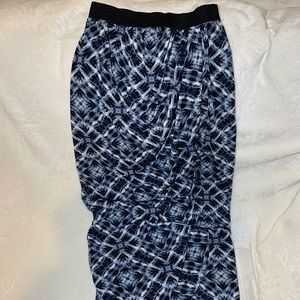 Tie dye cinched slip skirt